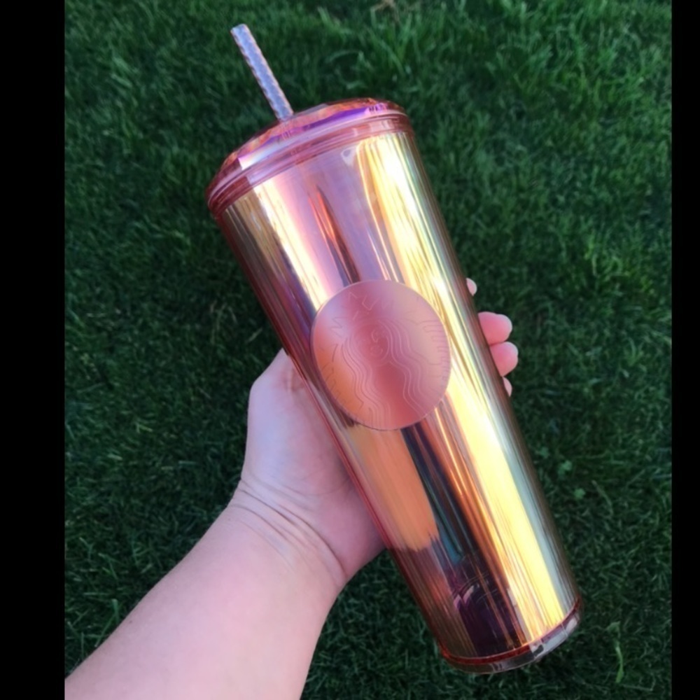 Starbucks Summer 2020 Rose Gold Dome Lid T…